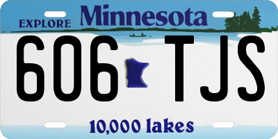 MN license plate 606TJS
