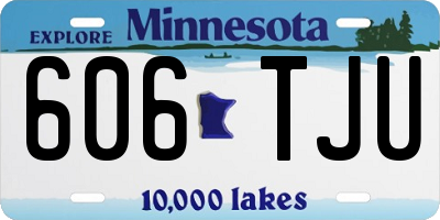 MN license plate 606TJU