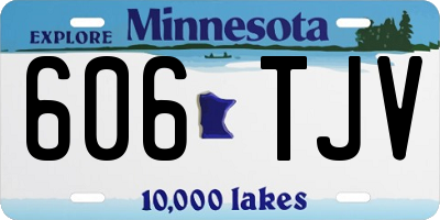 MN license plate 606TJV