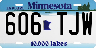 MN license plate 606TJW