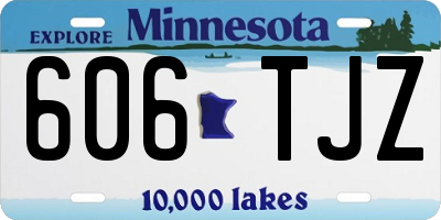 MN license plate 606TJZ