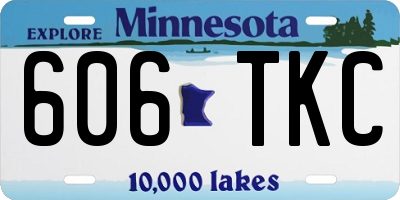 MN license plate 606TKC