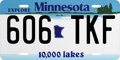 MN license plate 606TKF