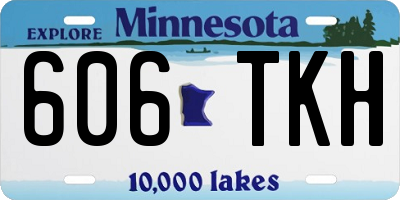 MN license plate 606TKH