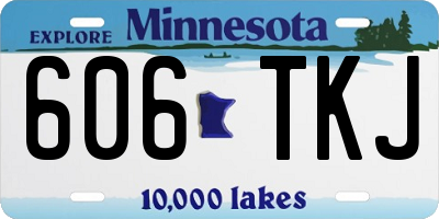 MN license plate 606TKJ