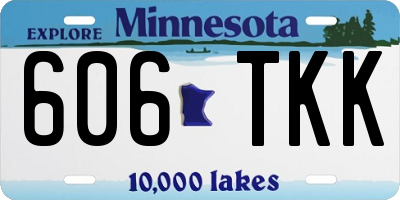 MN license plate 606TKK
