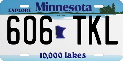 MN license plate 606TKL