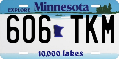 MN license plate 606TKM