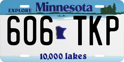 MN license plate 606TKP