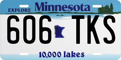 MN license plate 606TKS