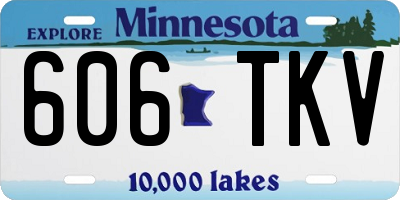 MN license plate 606TKV