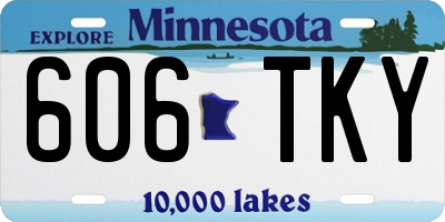 MN license plate 606TKY