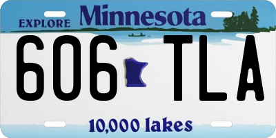 MN license plate 606TLA