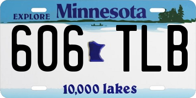 MN license plate 606TLB