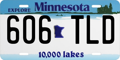 MN license plate 606TLD