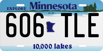 MN license plate 606TLE