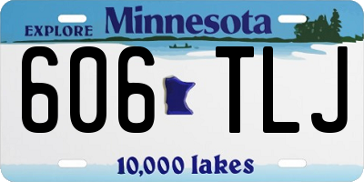 MN license plate 606TLJ