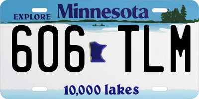 MN license plate 606TLM