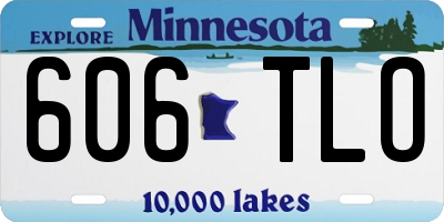 MN license plate 606TLO