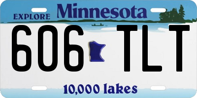 MN license plate 606TLT