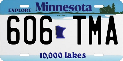 MN license plate 606TMA