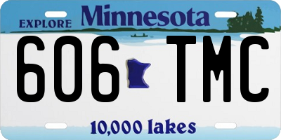 MN license plate 606TMC