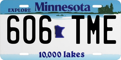 MN license plate 606TME