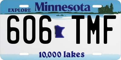 MN license plate 606TMF