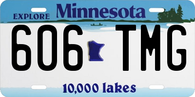 MN license plate 606TMG