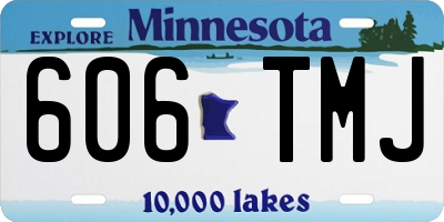 MN license plate 606TMJ
