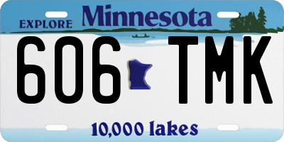 MN license plate 606TMK