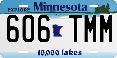 MN license plate 606TMM