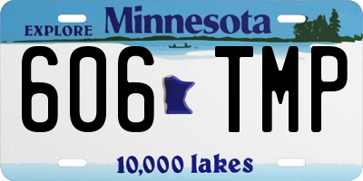 MN license plate 606TMP