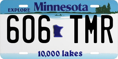 MN license plate 606TMR