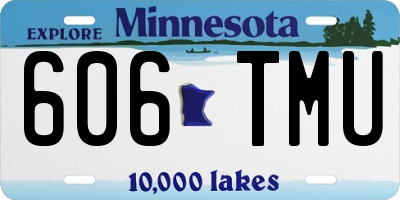 MN license plate 606TMU