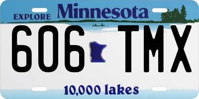 MN license plate 606TMX