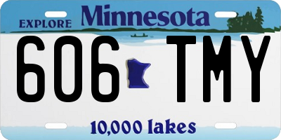 MN license plate 606TMY
