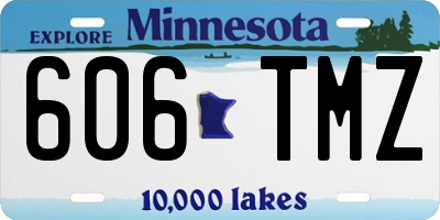MN license plate 606TMZ