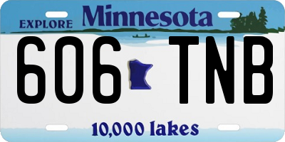 MN license plate 606TNB