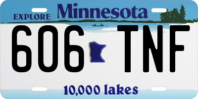 MN license plate 606TNF