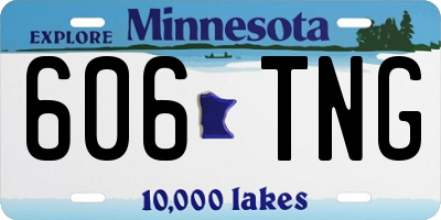 MN license plate 606TNG