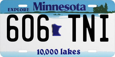 MN license plate 606TNI