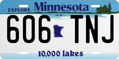 MN license plate 606TNJ