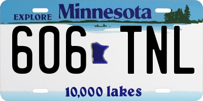 MN license plate 606TNL