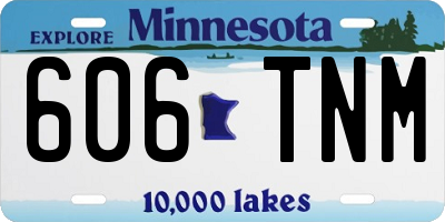 MN license plate 606TNM