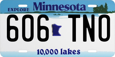 MN license plate 606TNO