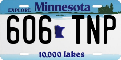 MN license plate 606TNP