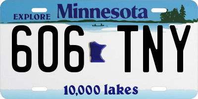 MN license plate 606TNY