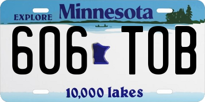 MN license plate 606TOB