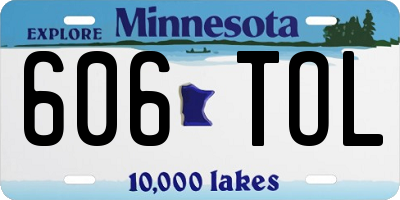 MN license plate 606TOL